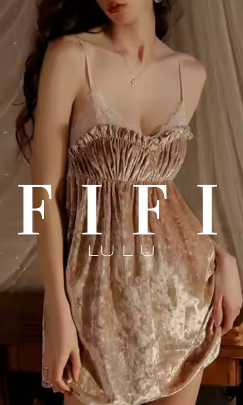 FIFI GOLD  VELVET BABYDOLL
