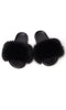 FIFI BLACK FAUX FUR SLIDES