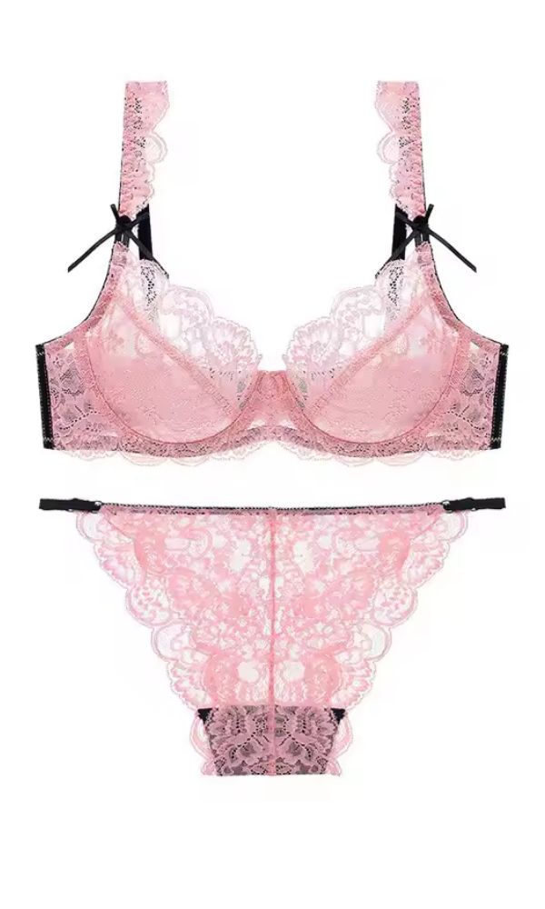 BLUSH BLACK BOW LINGERIE SET