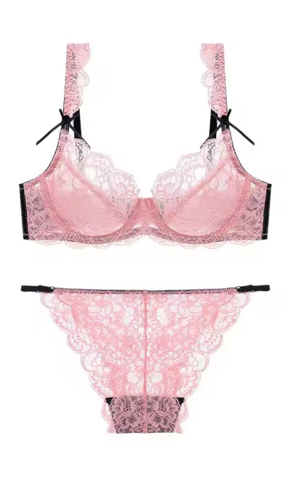 BLUSH BLACK BOW LINGERIE SET