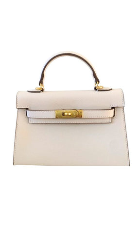 PARIS PETITE VANILLA LEATHER HANDBAG