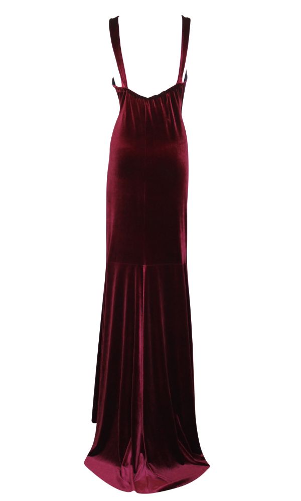 ROUGE D'AMOUR VELVET HARLOW GOWN - MADE TO ORDER