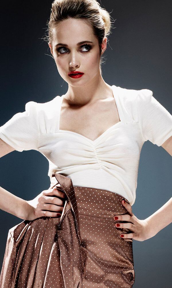 SWEETHEART VANILLA KNIT TOP